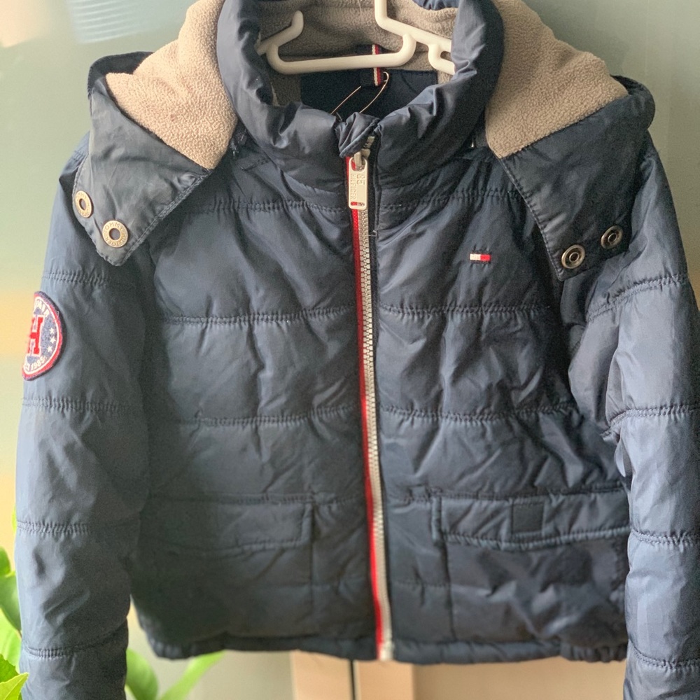 Tommy Hilfiger Blue Winter Coat with Hood